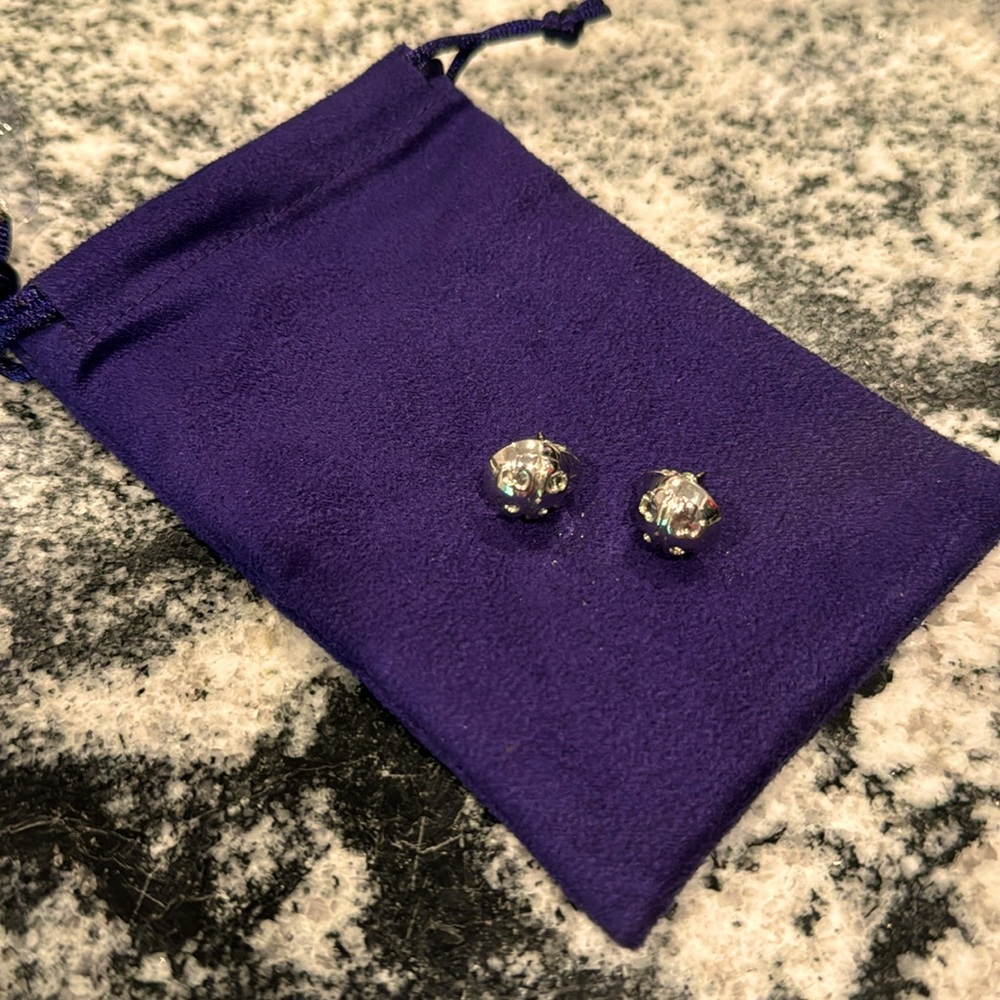 Tory Burch Domed Logo Earrings